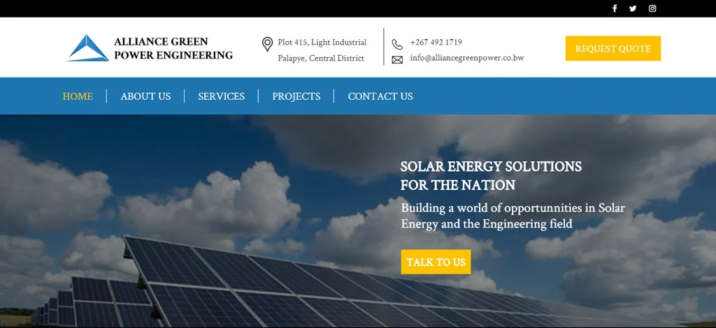 Alliance Green Power Engineering Website Template Design