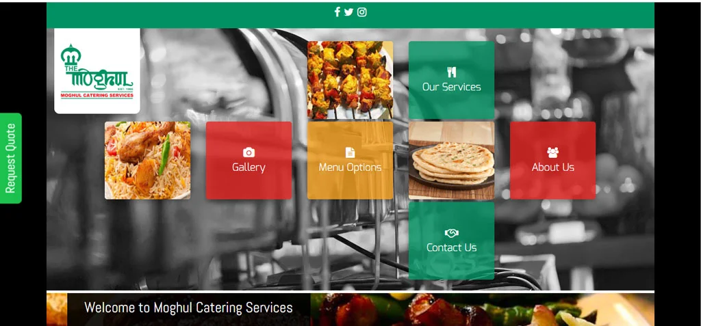 Moghul Catering Services Website Template Design