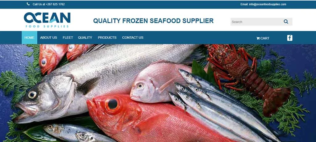 Ocean Food Supplies Website Template Design