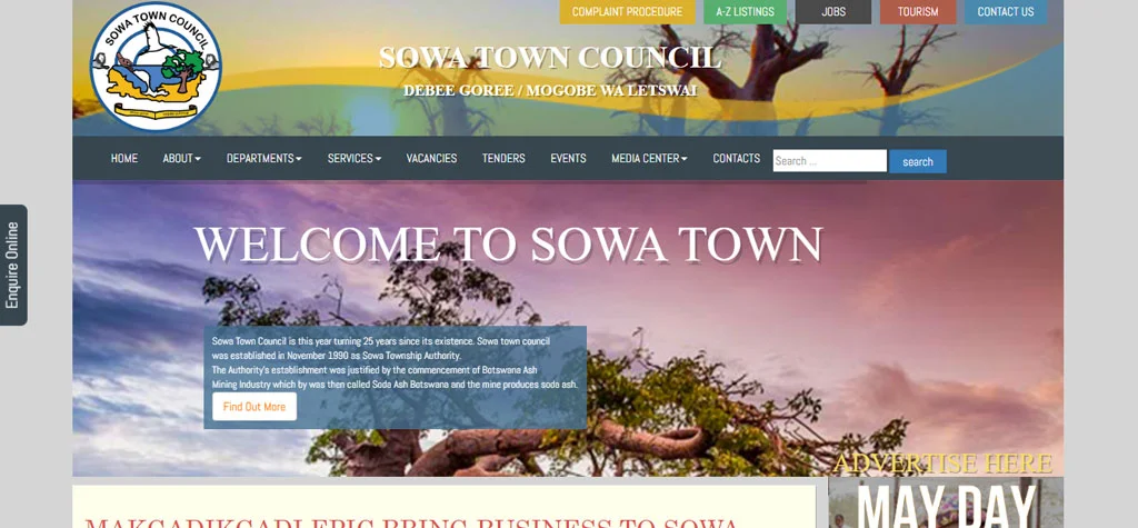 Sowa Town Council Website Template Design